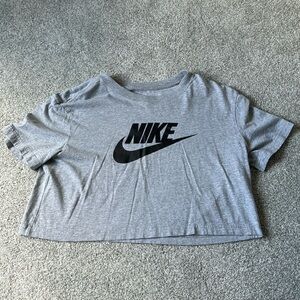 Small, grey, Nike, crop top